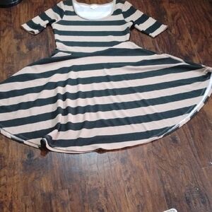 Striped Black and Tan Dress